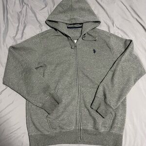 U.S. Polo Assn. Gray Zip-Up Men's Sweater